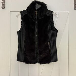 Black Faux Fur Vest